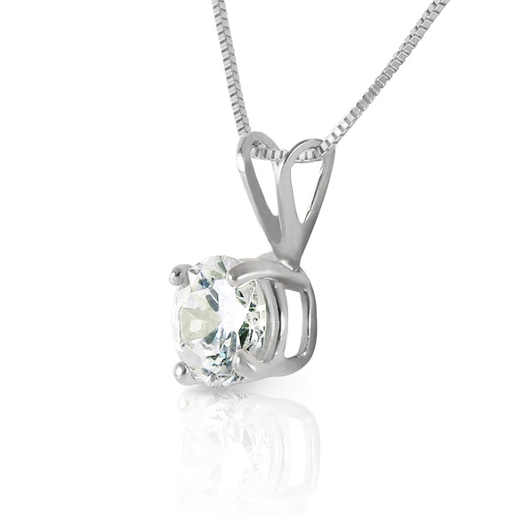 Galaxy Gold Products Jewelry - SOLID GOLD NECKLACE WITH NATURAL 0.50 CT. DIAMON